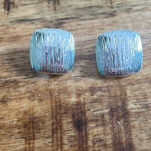 Monet silver tone clip on earrings